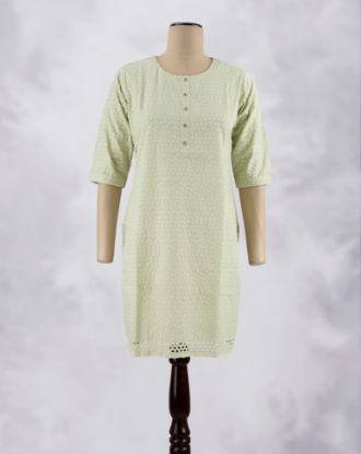 Picture of Lemon Yellow Hakoba Kurti