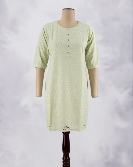 Picture of Lemon Yellow Hakoba Kurti
