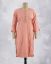 Picture of Lite Orange Rayon Vertical Line work Straight Kurti