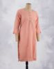 Picture of Lite Orange Rayon Vertical Line work Straight Kurti