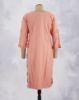 Picture of Lite Orange Rayon Vertical Line work Straight Kurti