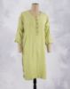Picture of Lite Orange Rayon Vertical Line work Straight Kurti