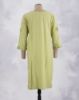 Picture of Lite Orange Rayon Vertical Line work Straight Kurti