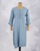 Picture of Ivory Rayon Vertical Line Straight Kurti