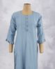 Picture of Ivory Rayon Vertical Line Straight Kurti