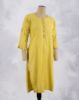 Picture of Ivory Rayon Vertical Line Straight Kurti