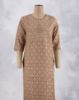 Picture of Brown Silk Cotton Golden Zari Straight Kurti