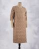 Picture of Brown Silk Cotton Golden Zari Straight Kurti