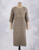 Picture of Brown Silk Cotton Golden Zari Straight Kurti