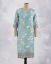 Picture of Sky Blue Silk Cotton Straight Kurti