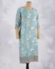 Picture of Sky Blue Silk Cotton Straight Kurti