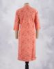 Picture of Orange Cotton Floral Straight Kurti