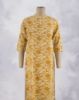 Picture of Orange Cotton Floral Straight Kurti