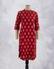 Picture of Red Cotton Straight Kurti