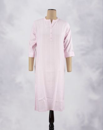 Picture of Lite Pink Silver Stripes Kurti