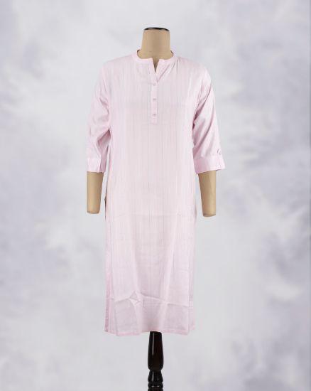 Picture of Lite Pink Silver Stripes Kurti