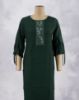 Picture of Dark Green Embroidery Thread Work Kurti