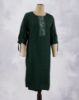 Picture of Dark Green Embroidery Thread Work Kurti