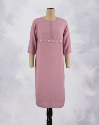 Picture of Pink Georgette Straight Kurti