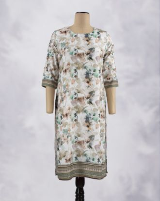 Picture of White Digital Prints Kurti