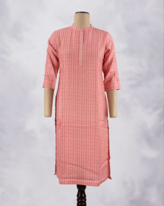 Picture of Rose Gold Zari Straight Kurti