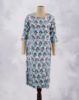 Picture of Blue Floral Motif's Prints Straight Kurti 