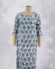 Picture of Blue Floral Motif's Prints Straight Kurti 
