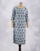 Picture of Blue Floral Motif's Prints Straight Kurti 