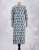 Picture of Blue Floral Motif's Prints Straight Kurti 