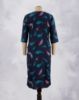 Picture of Navy Blue Digital Prints Straight Kurti