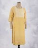Picture of Yellow Thread works Straight Kurti