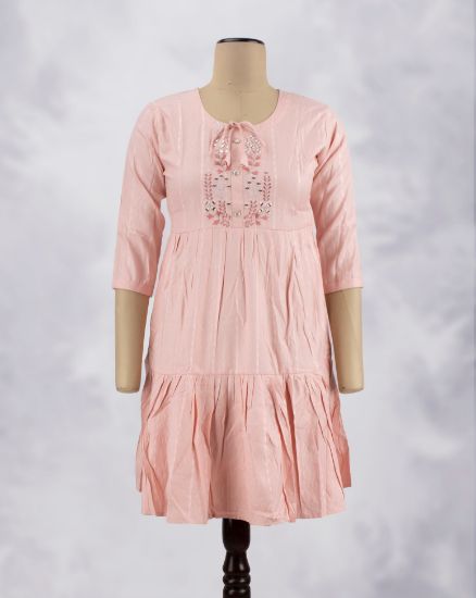Picture of Rose Mirror Work Umbrella Kurti