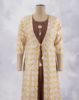Picture of Yellow Full Coat Prints Umbrella Kurti