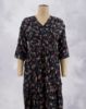 Picture of Dark Blue Floral Prints Umbrella Kurti