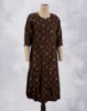 Picture of Brown Golden Prints Umbrella Kurti