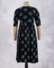 Picture of Dark Blue Neck Embroidery Prints Umbrella Kurti