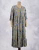 Picture of Blue Zamiki Work Prints Umbrella Kurti