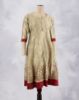 Picture of Honey Brown Border Prints Umbrella kurti