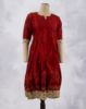 Picture of Honey Brown Border Prints Umbrella kurti