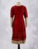 Picture of Honey Brown Border Prints Umbrella kurti