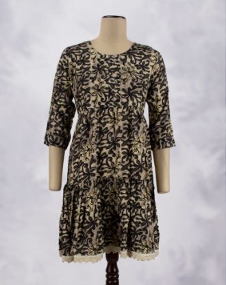Picture of Dark Green Prints Umbrella Kurti