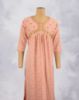 Picture of Orange Golden Embroidery Floral Prints Straight Kurti