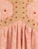 Picture of Orange Golden Embroidery Floral Prints Straight Kurti