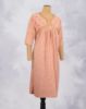 Picture of Orange Golden Embroidery Floral Prints Straight Kurti