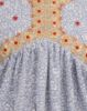 Picture of Orange Golden Embroidery Floral Prints Straight Kurti