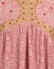Picture of Orange Golden Embroidery Floral Prints Straight Kurti