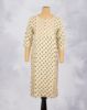 Picture of Yellow Silver Zari Embroidery Straight Kurti