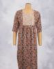 Picture of Mid Blue Floral Print Straight Kurti