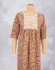 Picture of Mid Blue Floral Print Straight Kurti