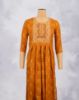 Picture of Orange Tango Floral Print Straight Kurti